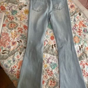 Girls Youth Imperial Star Light Blue Flare Jeans